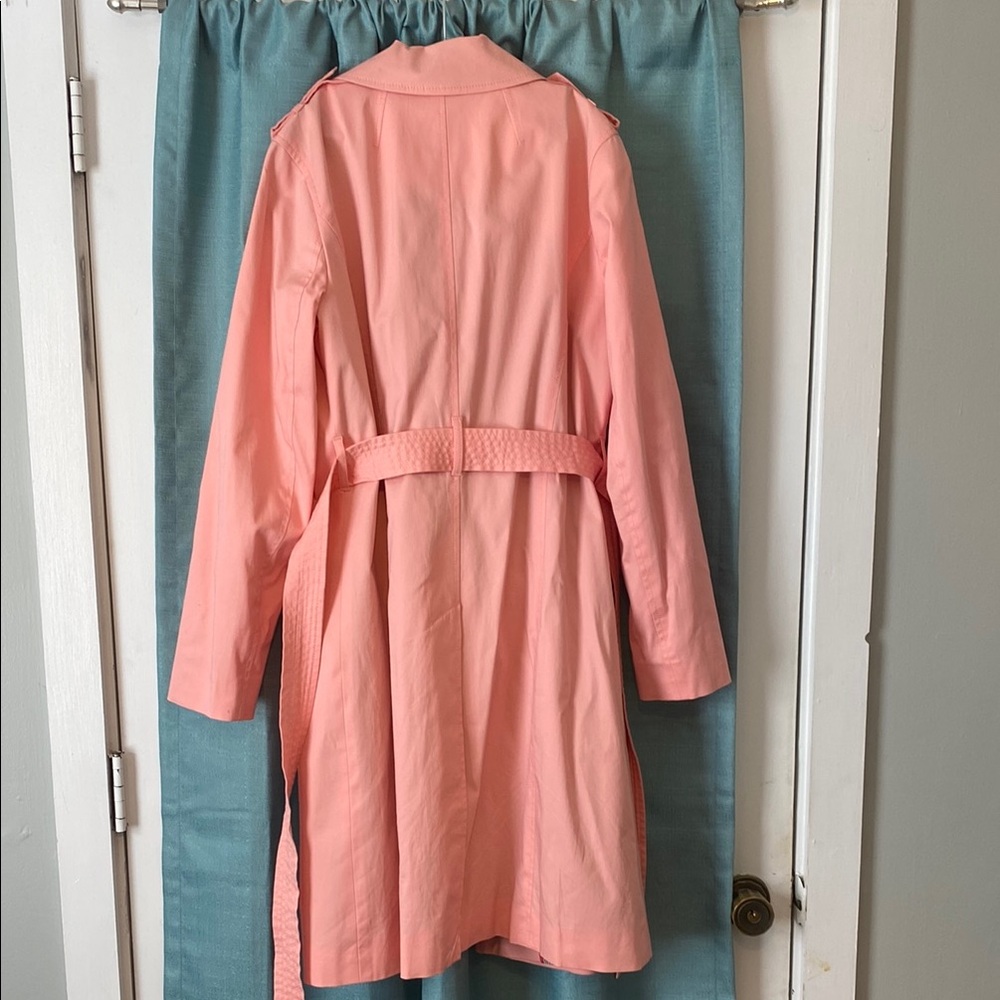 Talbots Pink Trench Coat Classic Lightweight Design